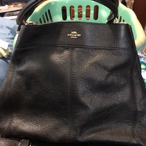 Coach brand triple section handbag.